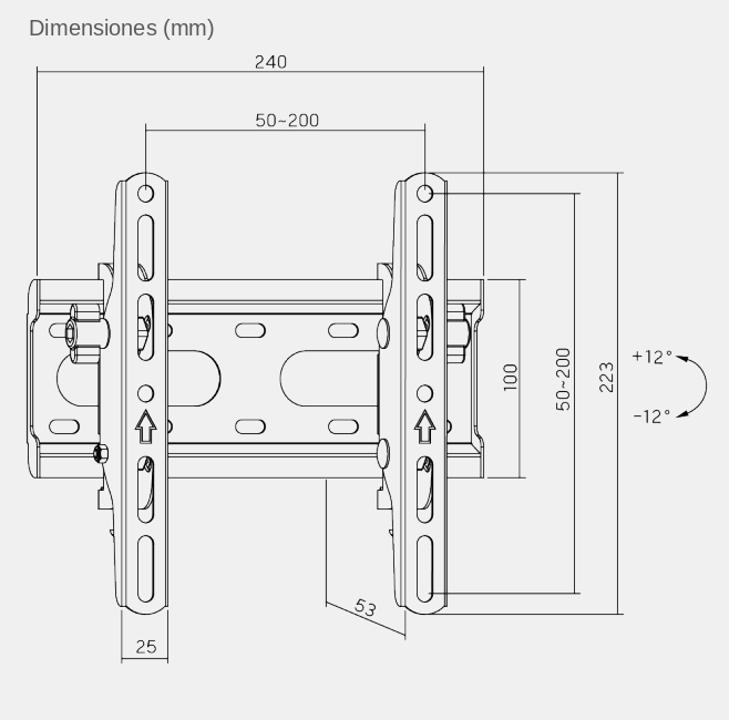 Soporte de Pared Inclinable para TV Brateck KL31-22T (23" a 43")
