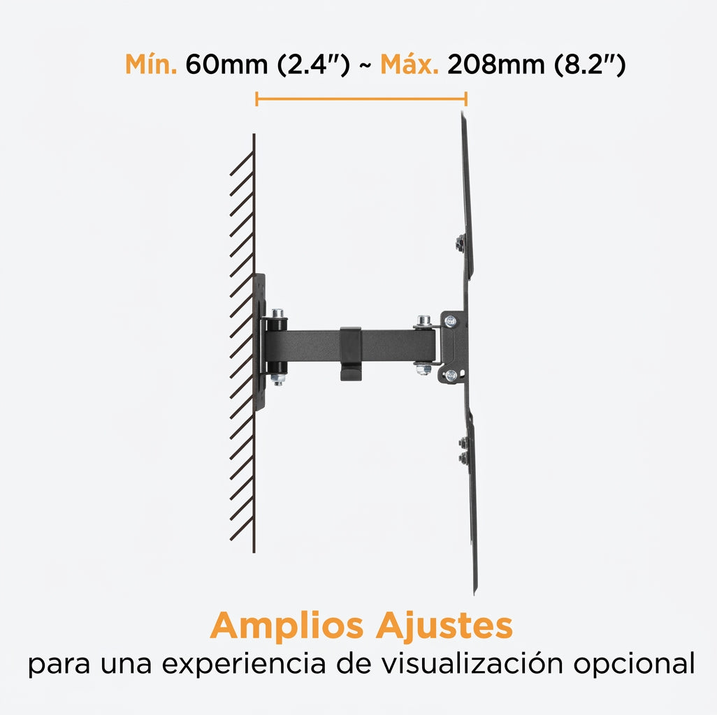 SOPORTE DE PARED PARA TV DE MOVIMIENTO COMPLETO ECONÓMICO
